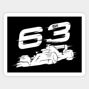 We Race On! 63 [White] Magnet